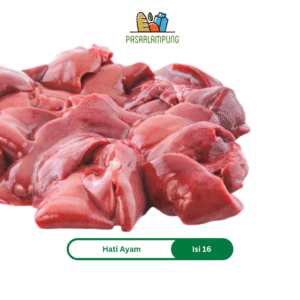 Hati Ayam Broiler Segar Isi 16 Biji Pasar Lampung 100% Halal
