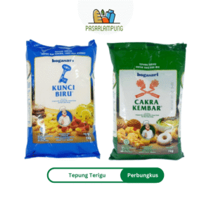 Tepung Bogasari Kunci Biru Cakra Kembar 1kg Pasar Lampung