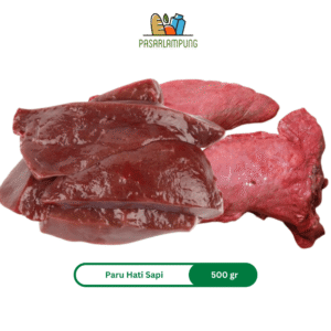 Hati Atau Paru Sapi Segar 500 Gram Halal 100% Pasar Lampung